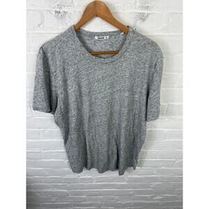 Buck Mason Men's Crew-Neck T-Shirt Short Sleeves Stretch Heather Gray Size XL